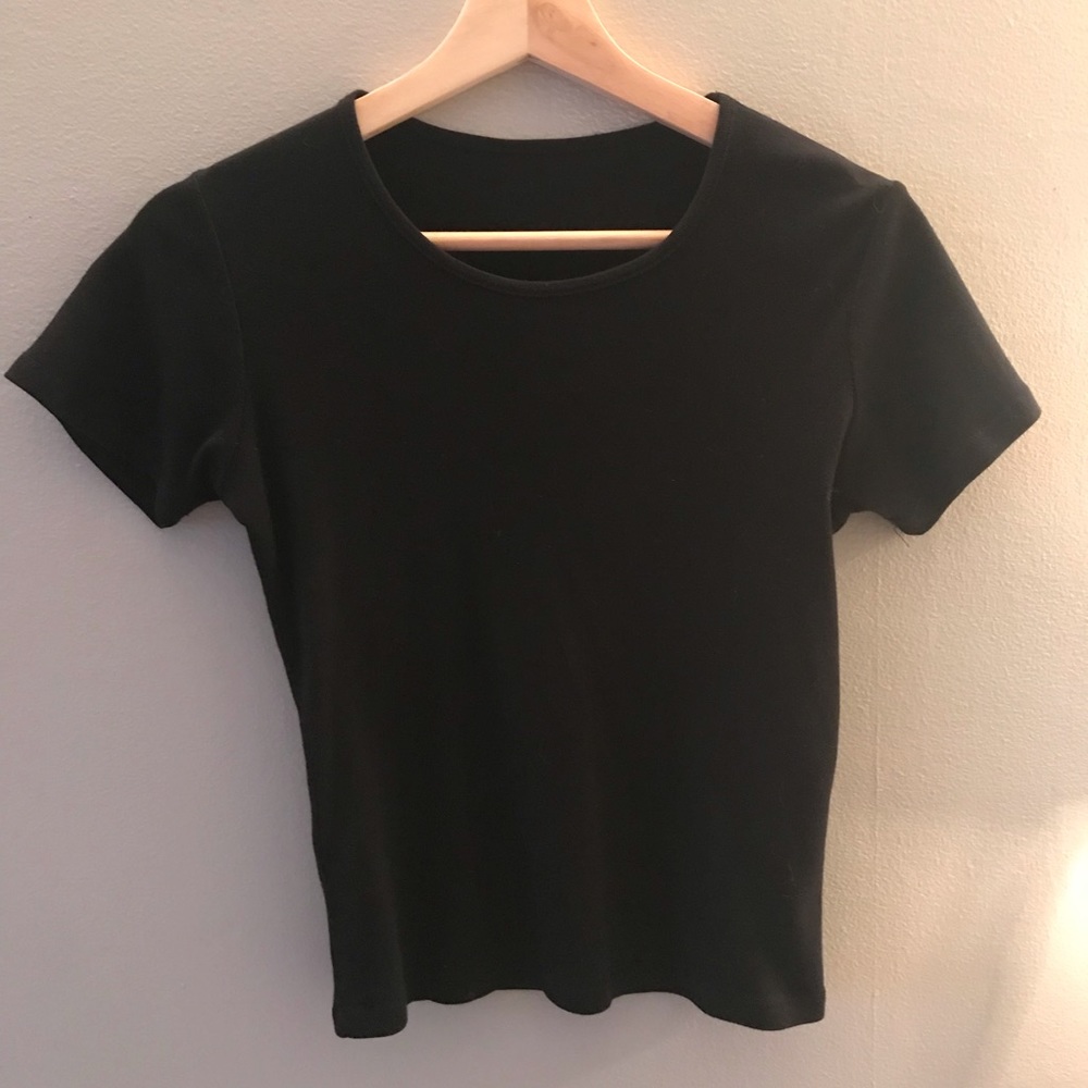 Brandy Melville Black Basic Tee